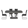 Oakwood Vida Living Lazzaro 120cm Ext Graphite Matt Dining Table 4 Chairs