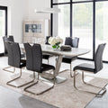 Oakwood Vida Living Lazzaro 160cm Ext Light Grey Matt Dining Table 4 Chairs