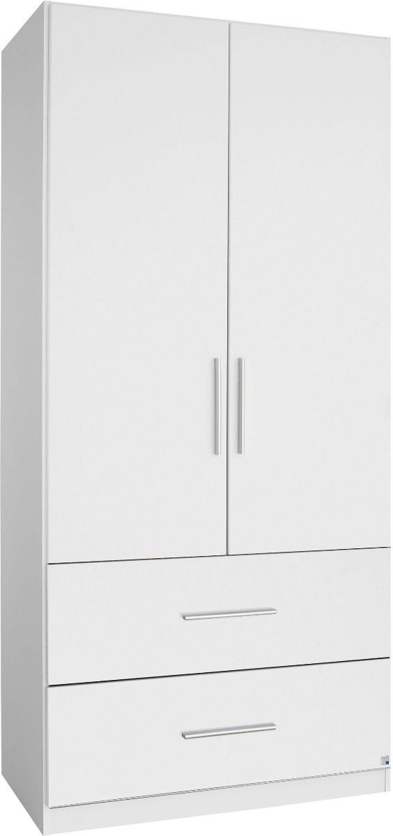 Oakwood Rauch Alvor 2 Door White Combi Wardrobe