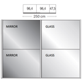 Oakwood Wiemann Berlin Sliding Door Wardrobe Graphite & Pebble Grey Glass