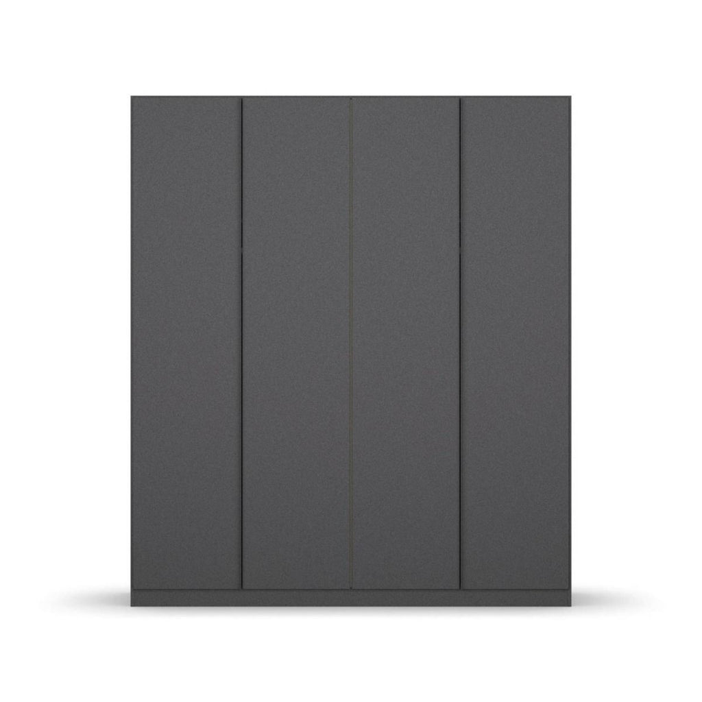 Oakwood Rauch Monostar Metallic Grey 4 Door Hinged Wardrobe W181CM