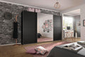 Oakwood Rauch Quadra 3 Sliding Door Wardrobe With Metallic Grey and Mirror Front 315CM