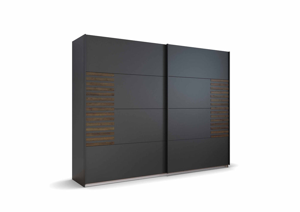 Oakwood Rauch Barea Sliding Door Wardrobe Metallic Grey