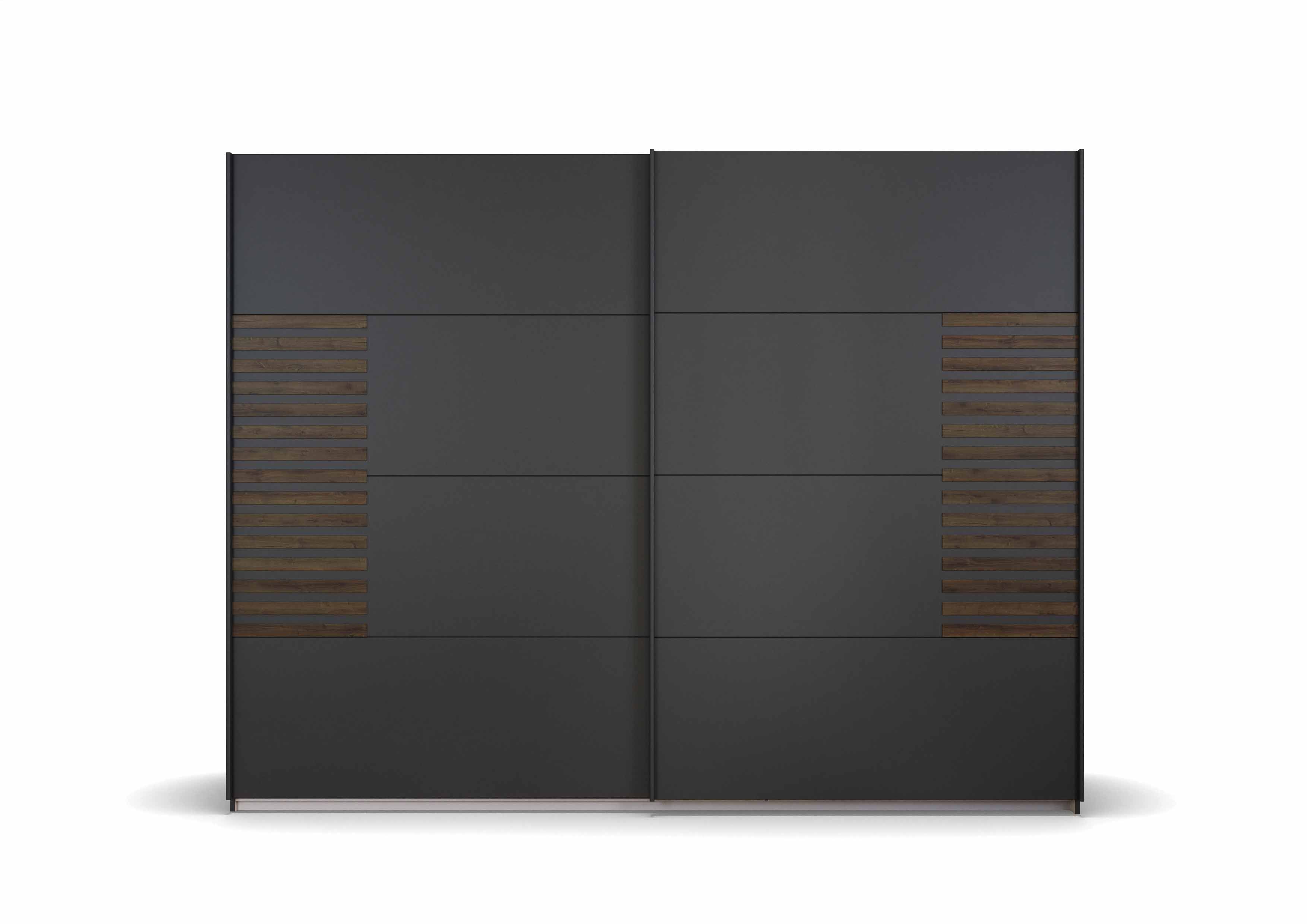 Oakwood Rauch Barea Sliding Door Wardrobe Metallic Grey