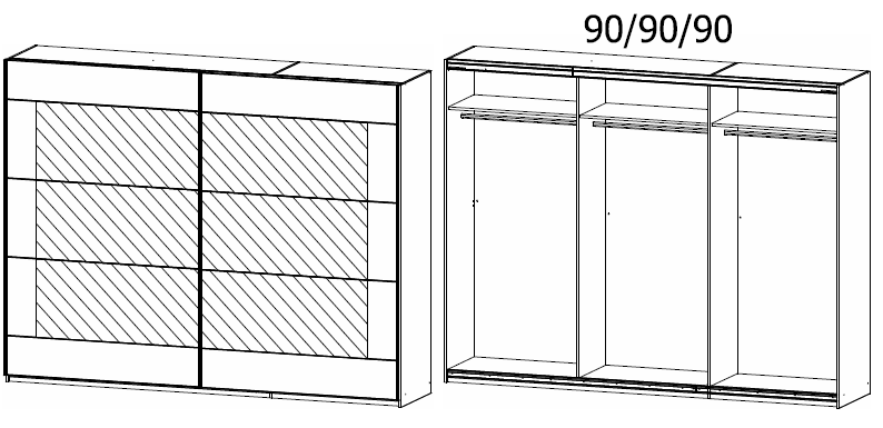Oakwood Rauch Alegro Sliding Door Wardrobe