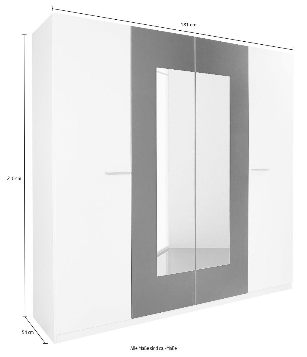 Oakwood Rauch Borba 4 Door Hinged Wardrobe