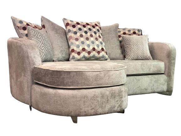 Oakwood Enna Formal Back 2 Seater Fabric Sofa