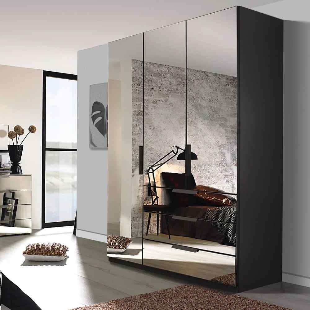 Oakwood Rauch Miramar Full Mirror Front 3 Hinged Door Combi Wardrobe