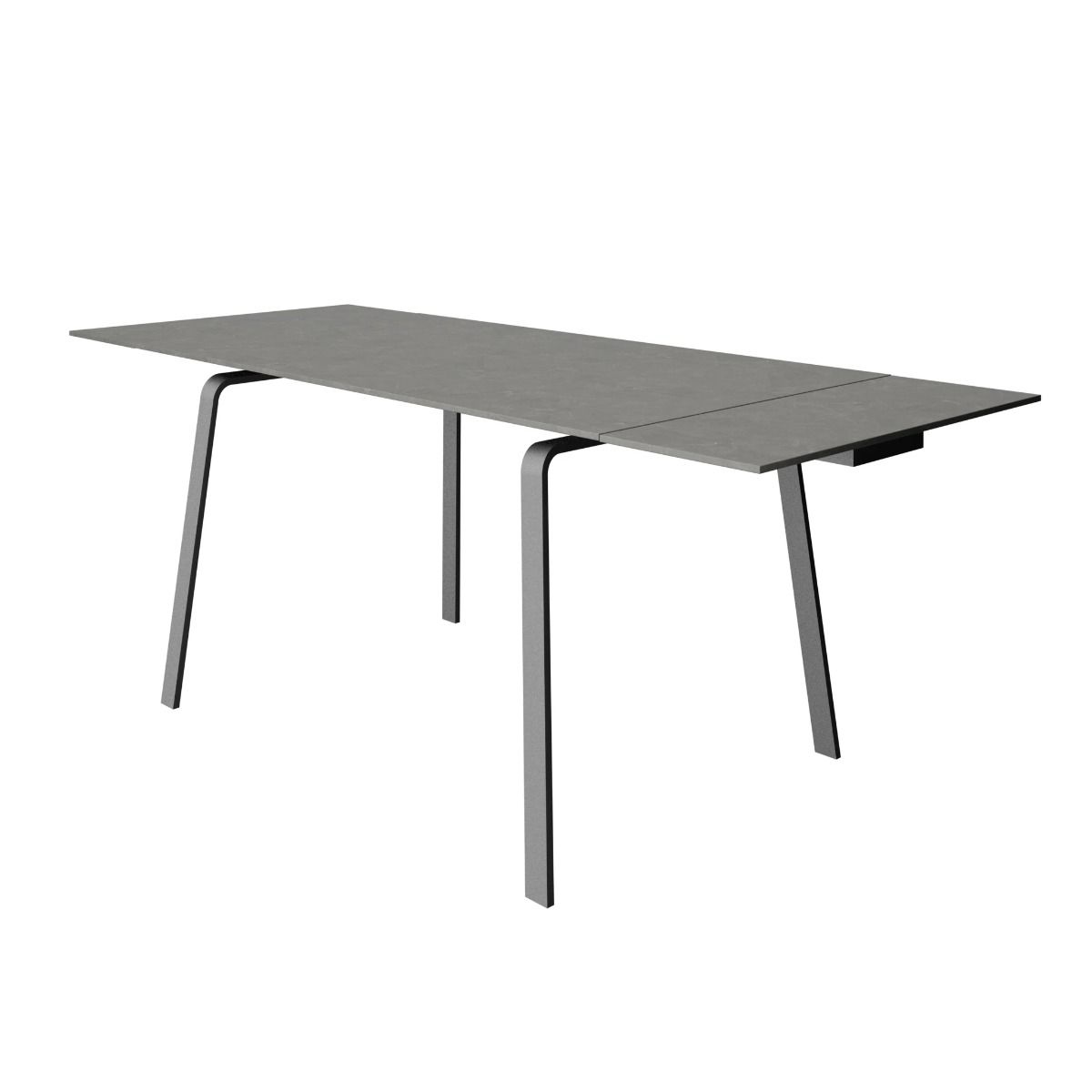 Oakwood Lorenzo Matt 140CM Ceramic Extending Dining Table Grey