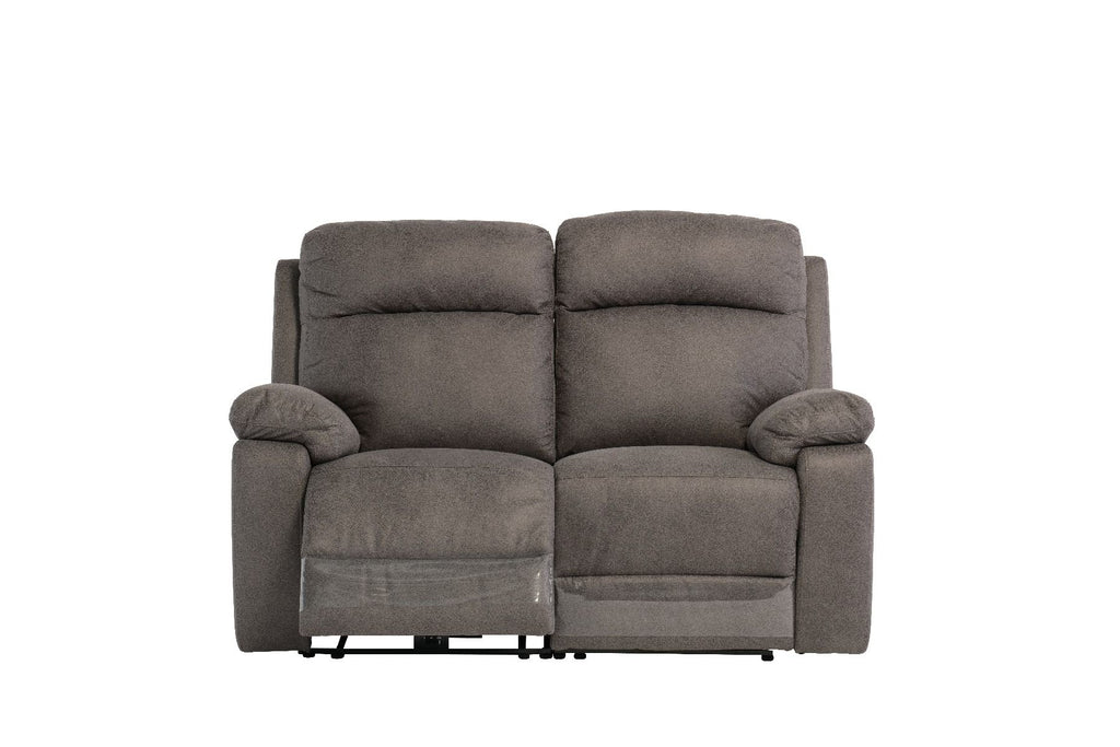 Oakwood Barrow Soft Touch Grey fabric 2 Seater Electric Recliner Sofa