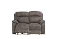 Oakwood Barrow Soft Touch Grey fabric 2 Seater Electric Recliner Sofa