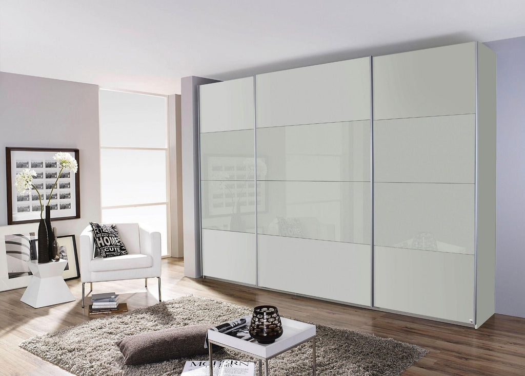 Oakwood Rauch Quadra Silk Grey 315CM Wide 3 Sliding Door Wardrobe