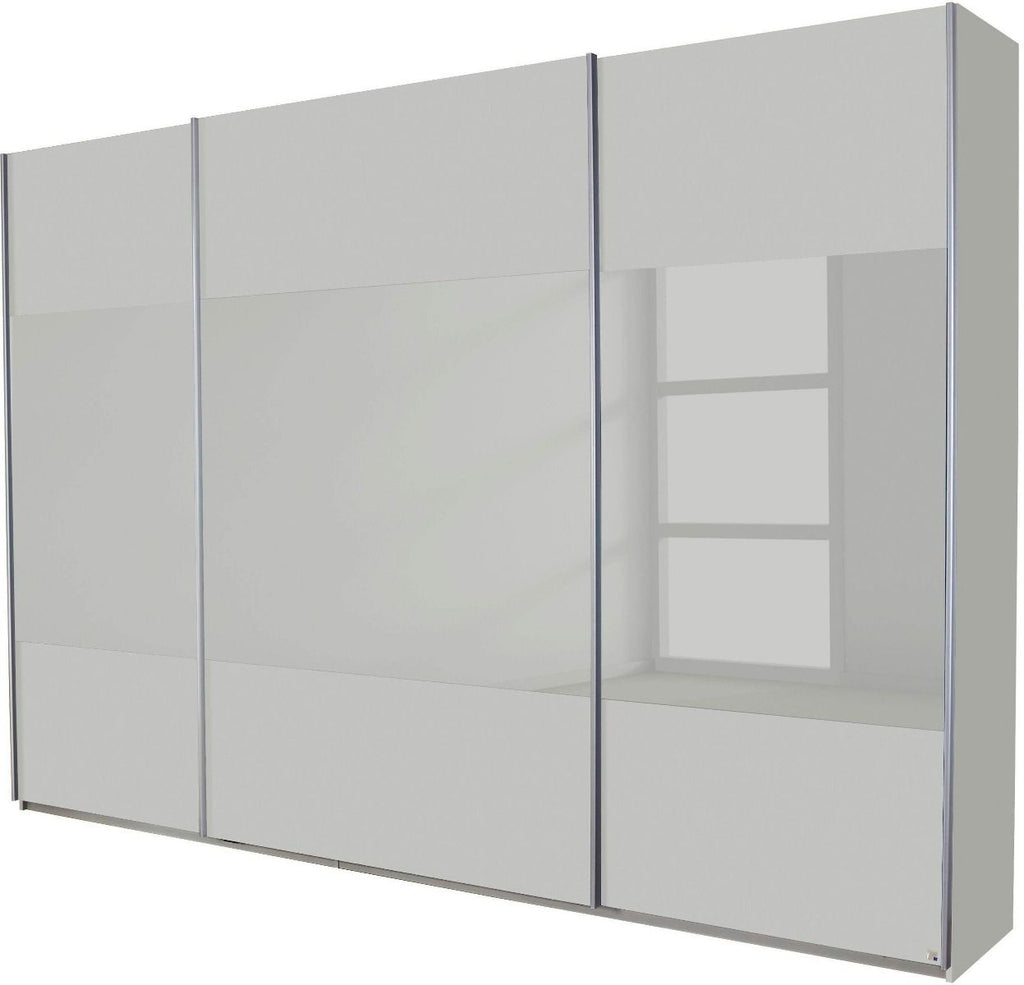 Oakwood Rauch Quadra Silk Grey 315CM Wide 3 Sliding Door Wardrobe