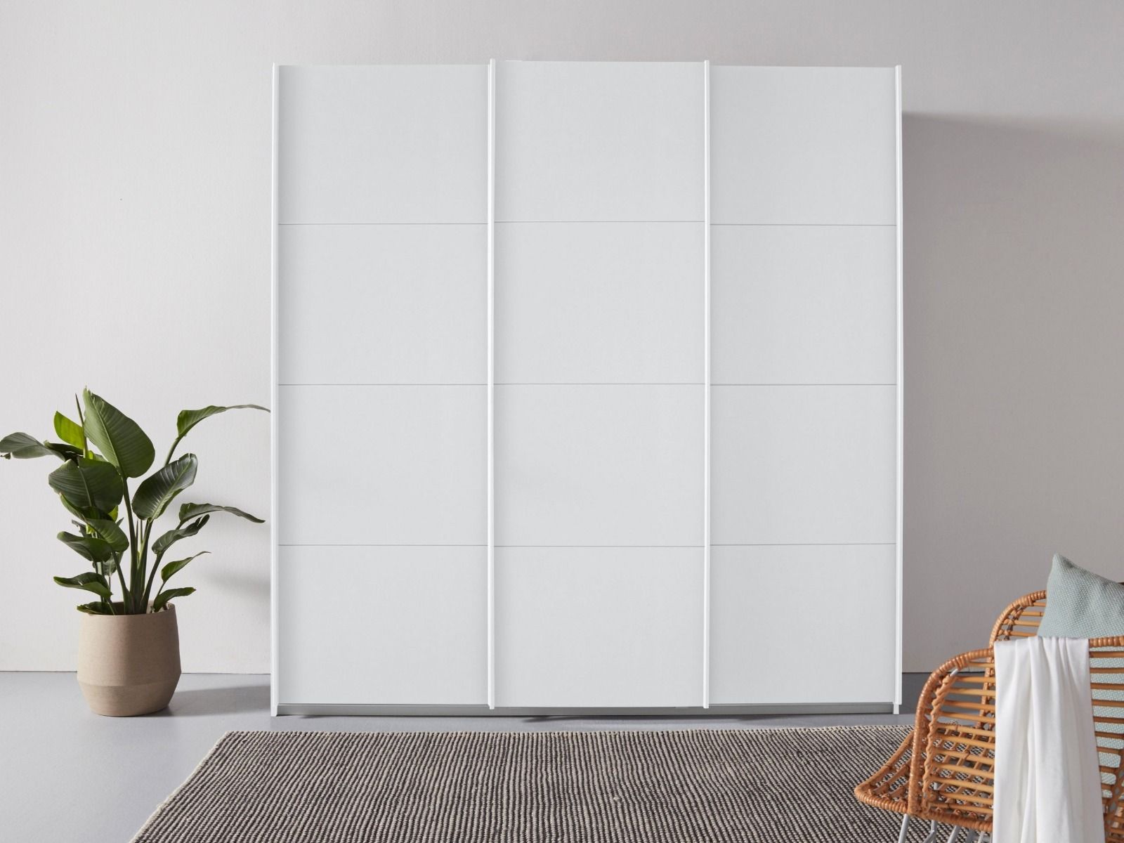 Oakwood Rauch Kulmbach Alpine White 3 Sliding Door Wardrobe 203CM Wide