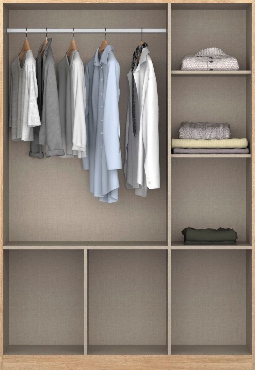 Oakwood Rauch Celle 3 Door 6 Drawer Hinged Door Combi Wardrobe