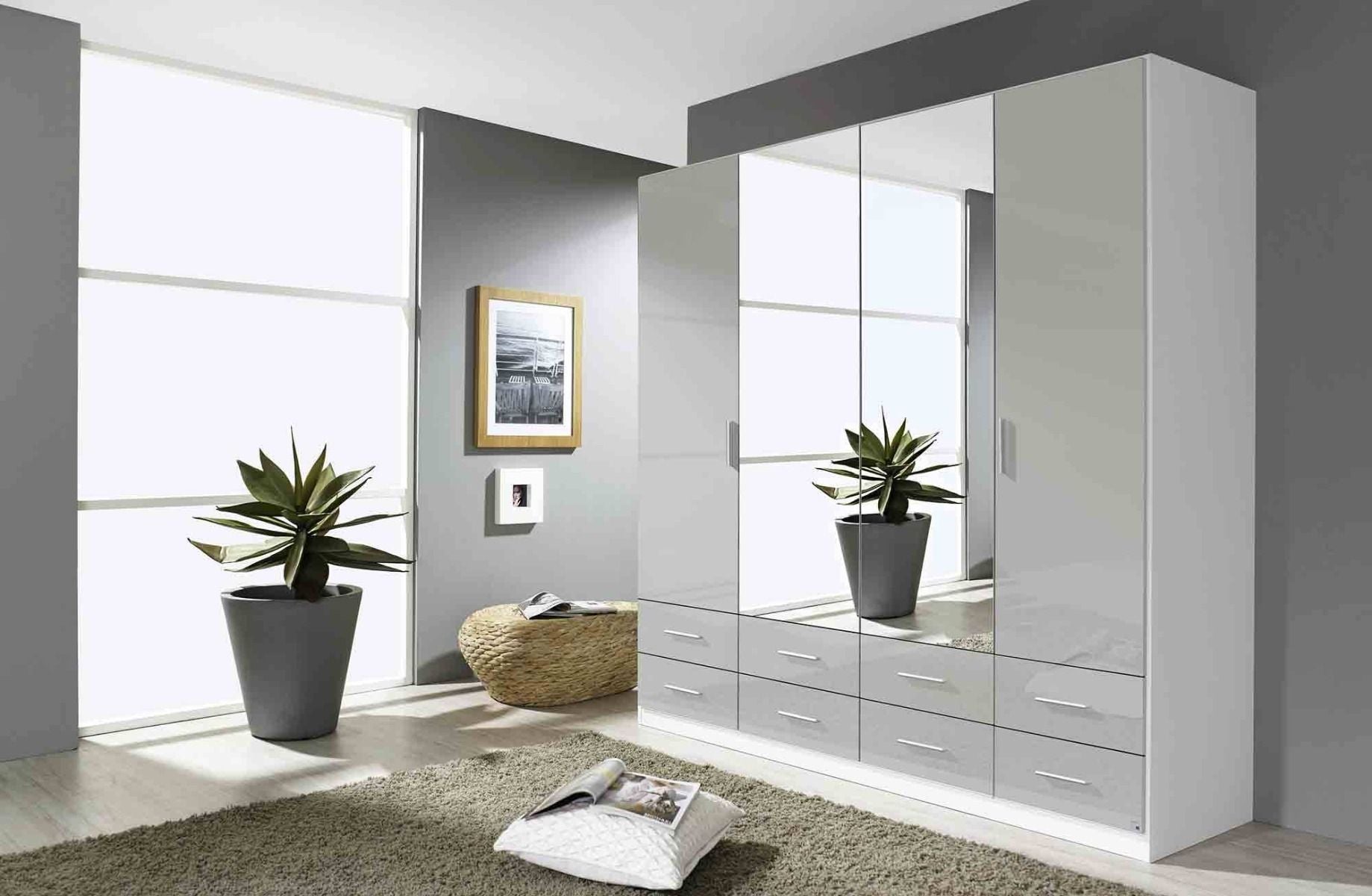 Oakwood Rauch Stuttgart 4 Door Combi Wardrobe With Bottom Drawers W181 x H210CM