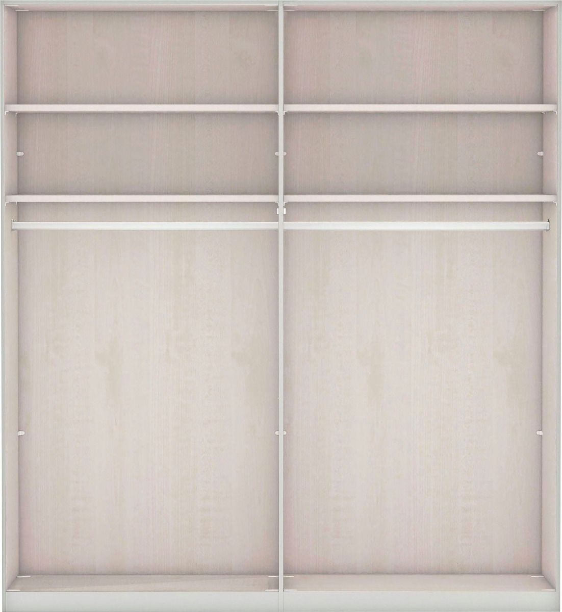 Oakwood Wiemann Cambridge Mirrored 4 Door Hinged Wardrobe With Cornice