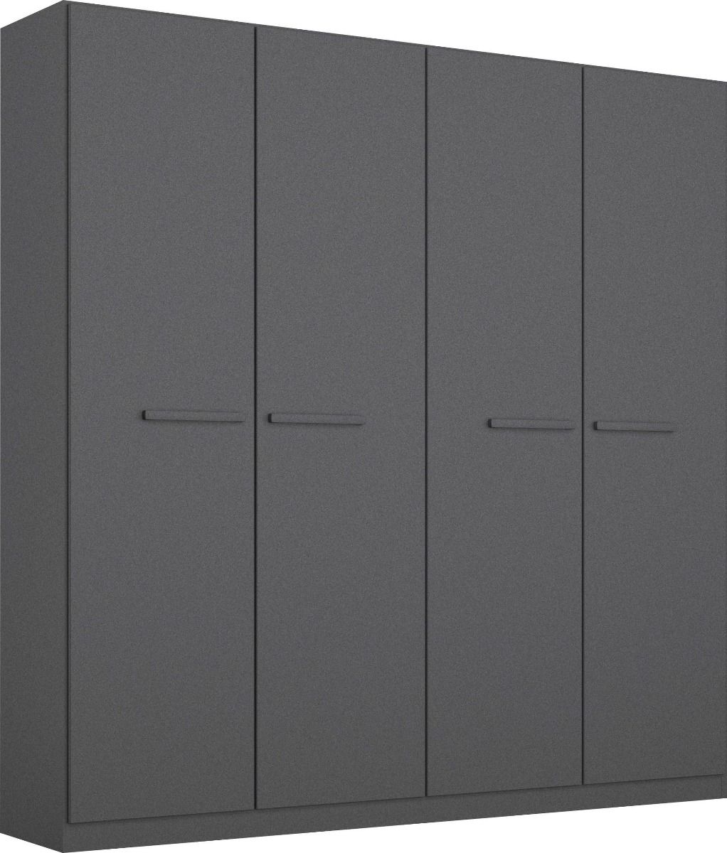 Oakwood Rauch Modi Metallic Grey 4 Door Hinged Wardrobe