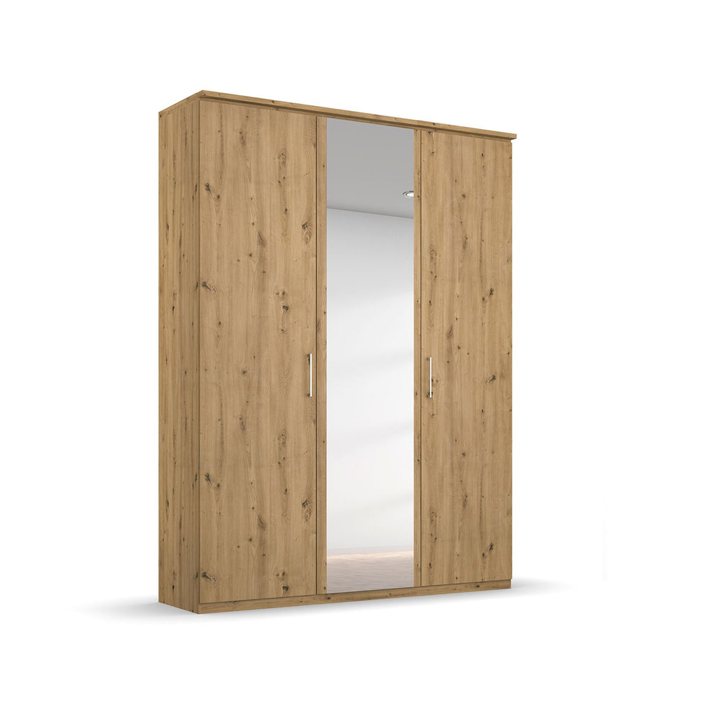 Oakwood Rauch Tellin 3 Hinged Door Wardrobe 1 Mirror Door