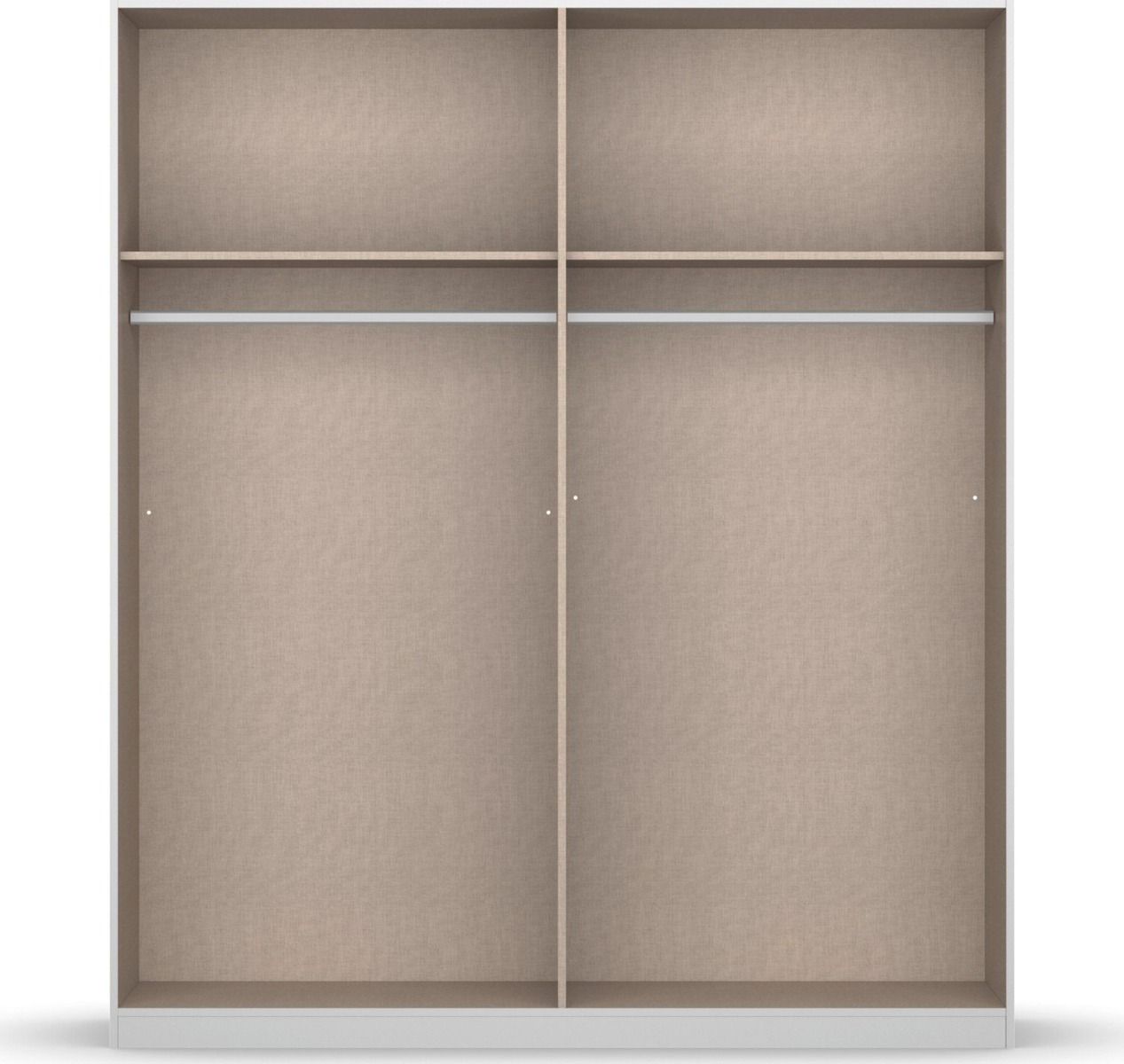 Oakwood Rauch Lamella Alpine White and Artisan Oak 4 Door Hinged Wardrobe