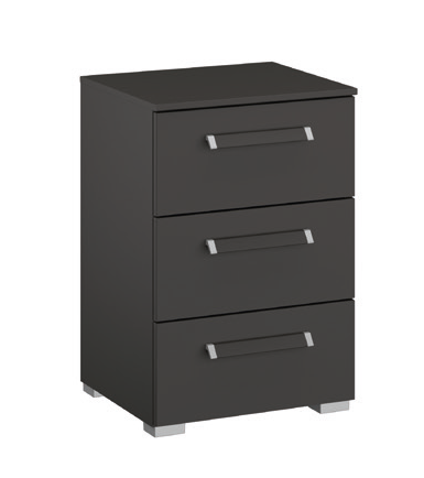 Oakwood Rauch Tarabo Graphite and Mirror Front Sliding Door Wardrobe