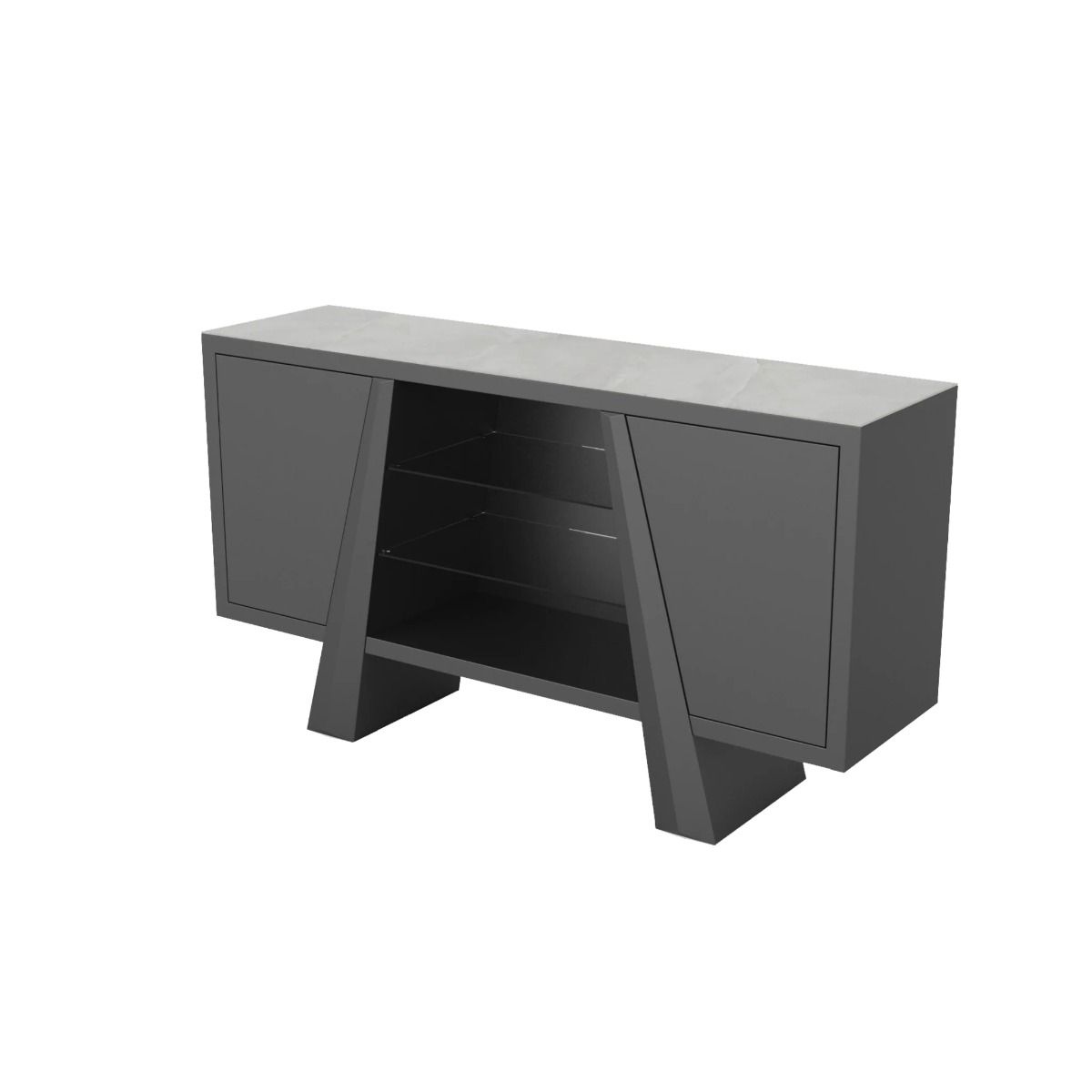 Oakwood Brando Grey Marble Effect Ceramic Sideboard