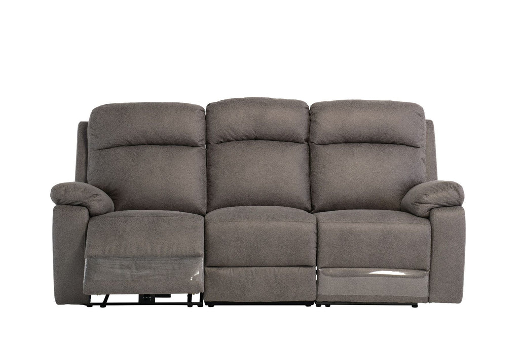 Oakwood Barrow Soft Touch Grey fabric 3 Seater Electric Recliner Sofa