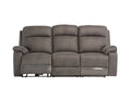 Oakwood Barrow Soft Touch Grey fabric 3 Seater Electric Recliner Sofa
