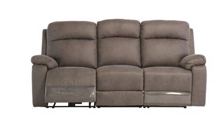 Oakwood Barrow Soft Touch Grey fabric Arm Chair Electric Recliner Sofa