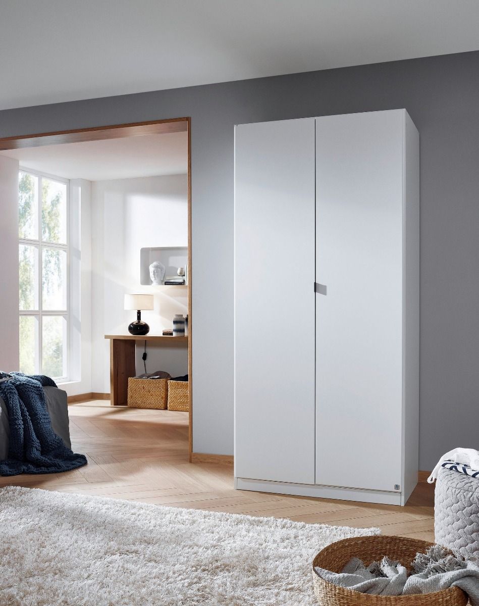Oakwood Rauch Ontario White 2 Door Hinged Wardrobe