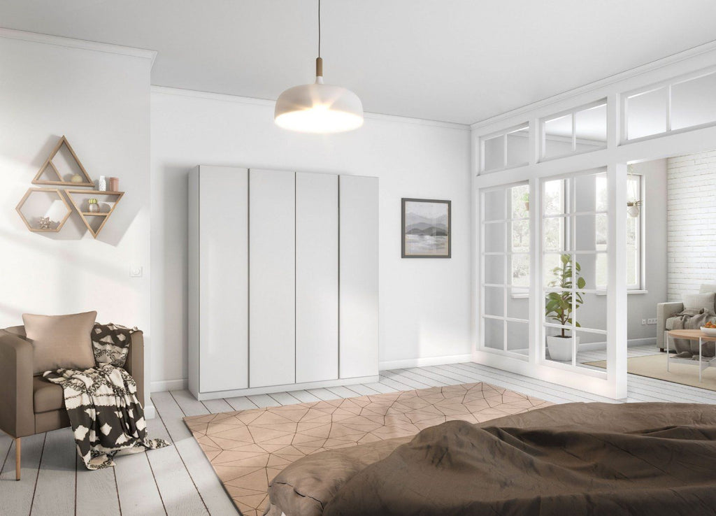 Oakwood Rauch Monostar Alpine White 4 Door Hinged Wardrobe W181CM