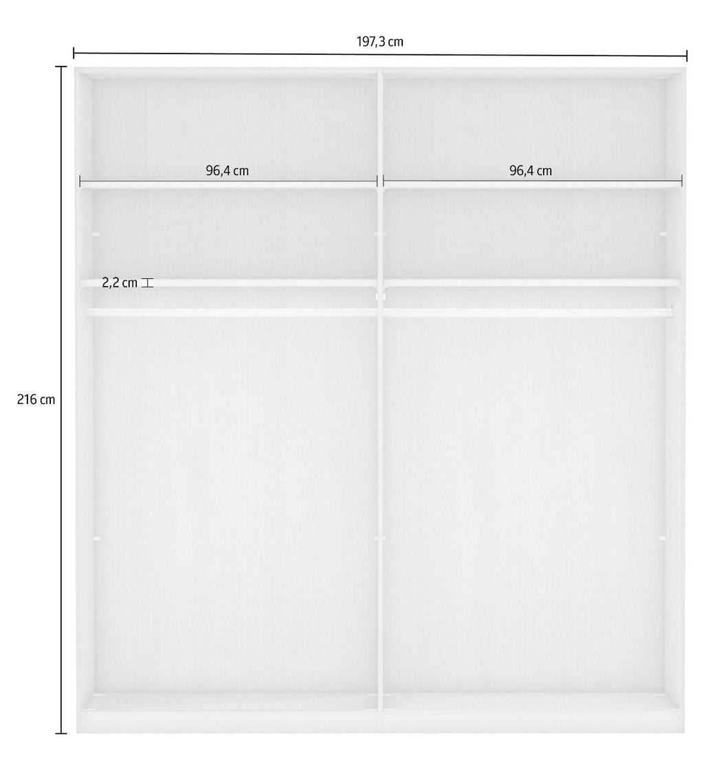 Oakwood Wiemann Dakar Holm Oak 4 Door Wardrobe With Passepartout Frame