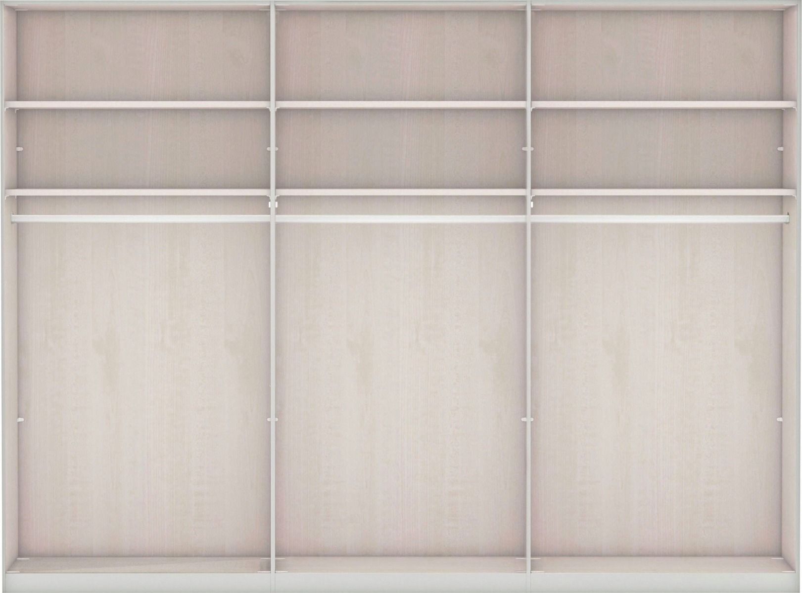 Oakwood Wiemann Miami Plus Black 3 Door Sliding Wardrobe With Mirror 217cm Tall