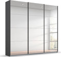 Oakwood Rauch Oracle Metallic Grey 3 Door Full Mirror Sliding Wardrobe 203CM