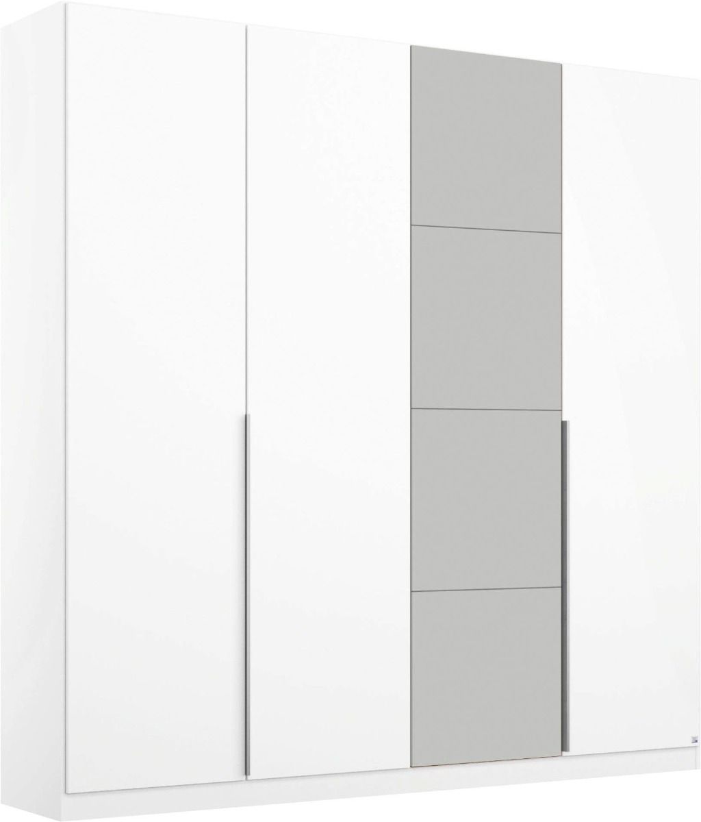 Oakwood Rauch Bellezza High Gloss White and Grey 4 Door Hinged wardrobe