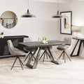 Oakwood Vida Living  Icarus 1600 - 2400 Extending Dining Table With Barefoot Dining Chairs