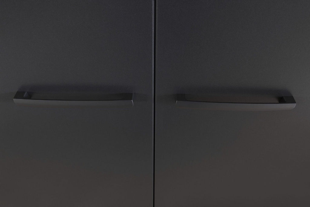 Oakwood Rauch Modi Metallic Grey and Mirror Front 4 Door Hinged Wardrobe