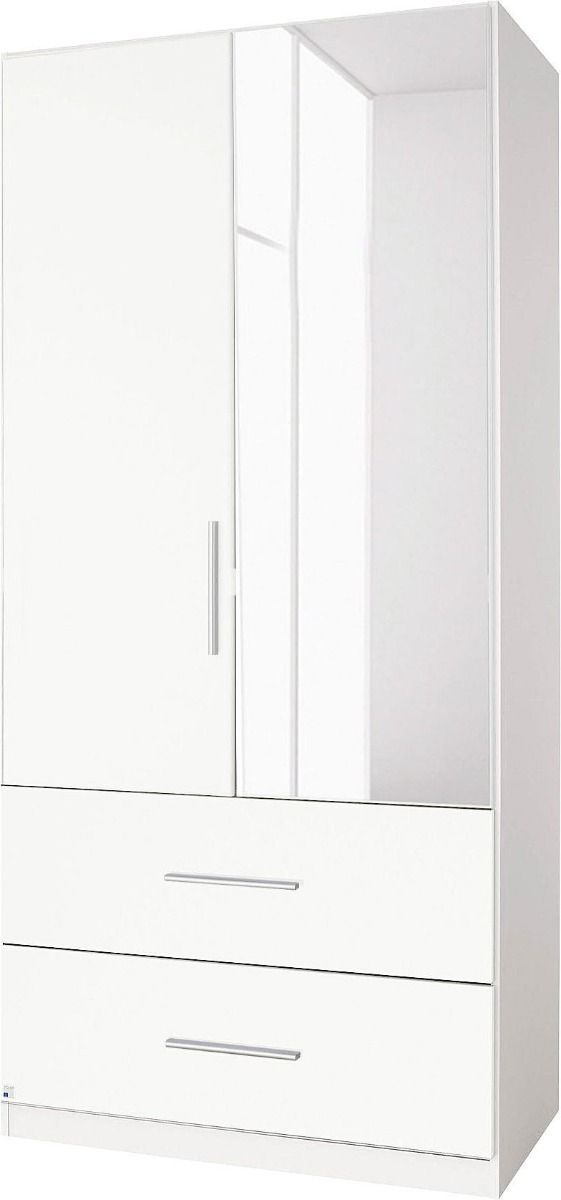 Oakwood Rauch Alvor 2 Door White Combi Wardrobe