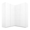 Oakwood Rauch Luma 181cm 4 Door Corner Sliding Wardrobe with 4 Decor Doors