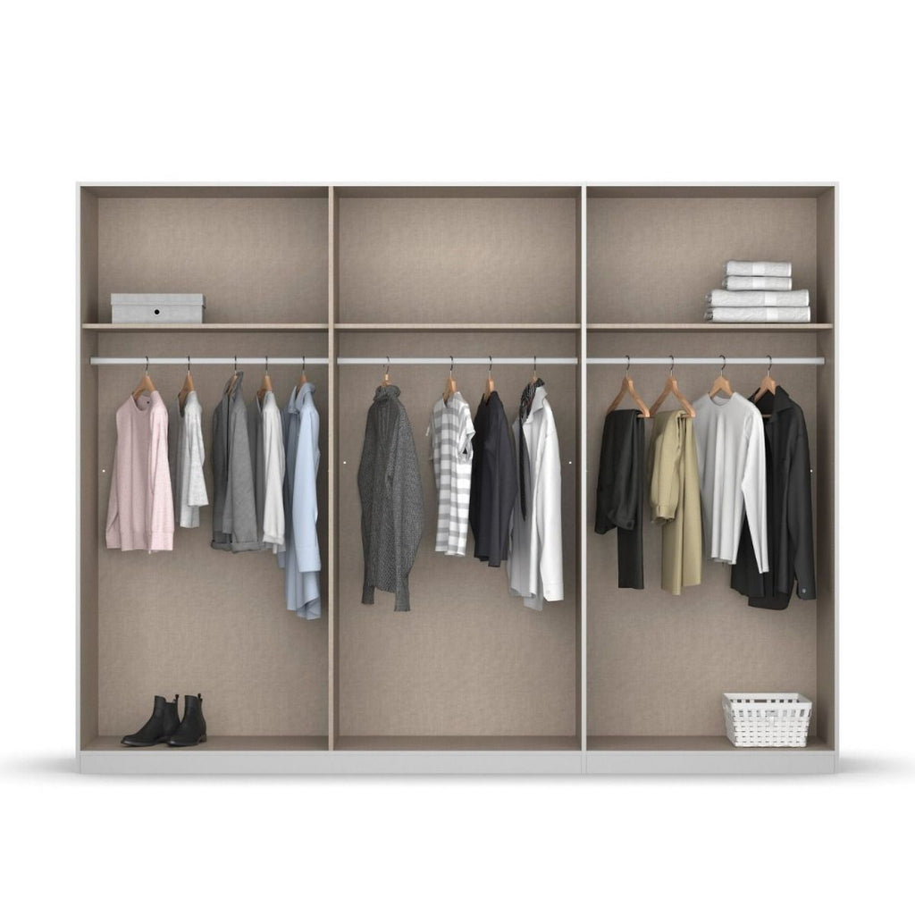 Oakwood Rauch Monostar Silk Grey 6 Door Hinged Wardrobe W271CM