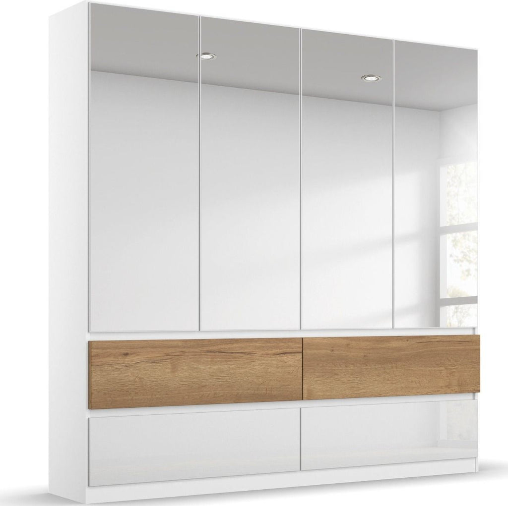 Oakwood Rauch Winnipeg Alpine White 4 Door 4 Drawer Wardrobe