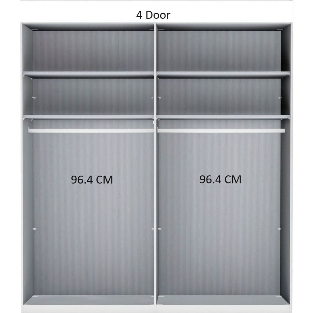 Oakwood Wiemann Ventura 6 Hinged Door Wardrobe In Havana Glass