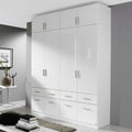 Oakwood Rauch Celle 4 Door combi wardrobe with extended top - 236 Height