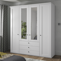 Oakwood Wiemann Linate Hinged Door Mirrored Combi Wardrobe with Cornice
