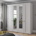 Oakwood Wiemann Linate Hinged Door Mirrored Wardrobe with Cornice