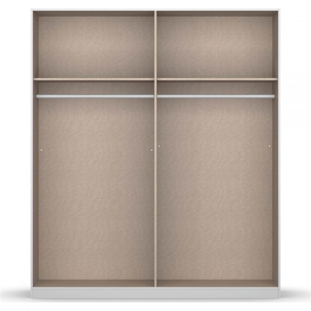 Oakwood Rauch Skyla Artisan Oak 4 Hinged Doors Wardrobe with Grey Mirror Front