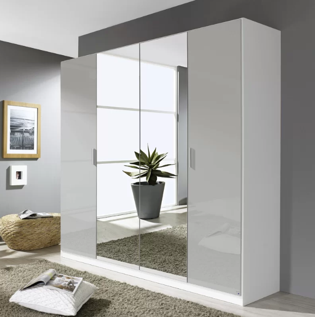 Oakwood Rauch Stuttgart 4 Hinged Door Wardrobe With Interior Drawers W181 x H210
