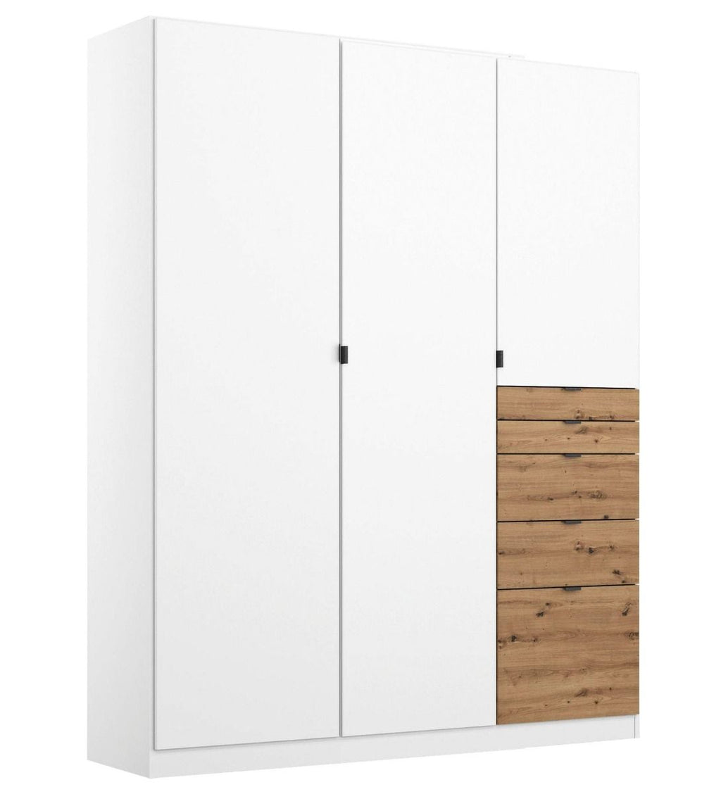Oakwood Rauch Ontario Alpine White 3 Door Combi Hinged Wardrobe
