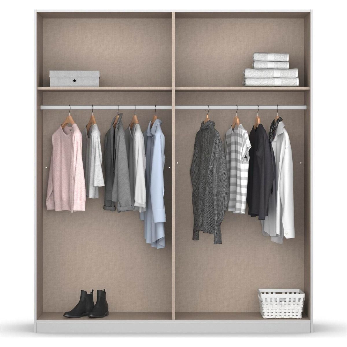Oakwood Rauch Monostar Alpine White 4 Door Hinged Wardrobe W181CM