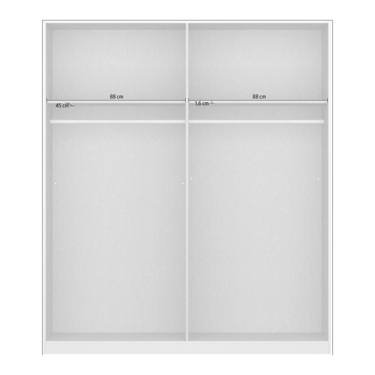 Oakwood Rauch Monostar Alpine White 4 Door Hinged Wardrobe W181CM
